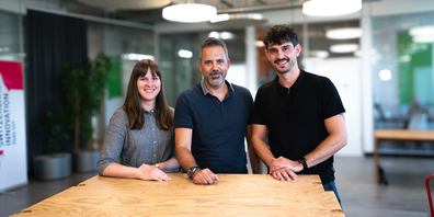 Als erste Ansprechspersonen im Einsatz: Barbara Schmid in Buchs, Diego Probst (Leiter Startup-Förderung) in St.Gallen, und Michael Deuber in Rapperswil (von links).