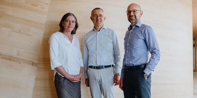 Katharina Lehmann mit Luc und Thomas Frutiger