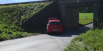 Bild der Unfallstelle in Lüchingen; eine Aufnahme aus Altstätten gibt es nicht.