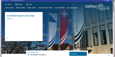 Die neue Website von Uetikon am See präsentiert sich frisch und übersichtlich.