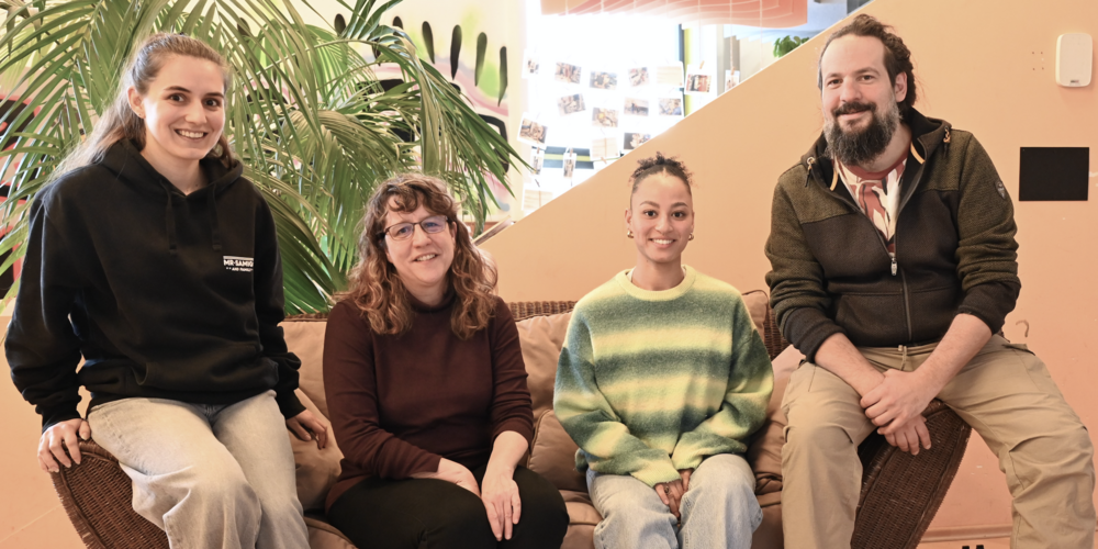 Das Team der Jugendarbeit Stadt Bülach, v.l.n.r.: Adriana Scherrer, Susanne Widmer, Elodie Schnell und Aleksandar Lukic