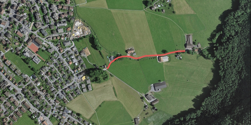 Der Sanierungsabschnitt der Wolfschlaggasse (rot markiert) ist rund 400 Meter lang.
