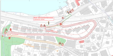Der untere Teil der Bächerstrasse wird ab 15. März erneuert. Dies führt zu temporären Einschränkungen. So wird zwischen 15. März und  1. April die Einfahrt von der Seestrasse in die Bächerstrasse nicht möglich sein. 