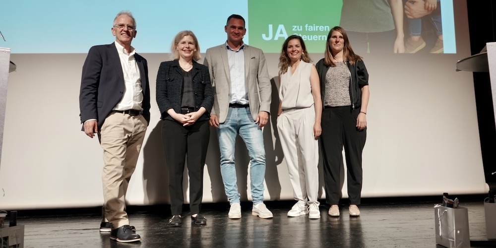 HEV Linthgebiet Podium Eigenmietwert: v.l. Sven Bradke, Esther Friedli, Marcel Dobler, Susanne Helbling, Linda De Ventura.