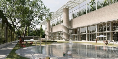 Das geplante Sportzentrum in Oerlikon umfasst Hallen- und Sommerbad sowie eine Eissportanlage.