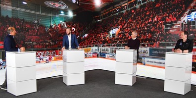 Gian Gilli,  Patrick Seitter, Thomas Kirchhofer und Silvio Baselgia