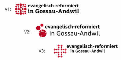 Die drei Logo-Vorschläge.