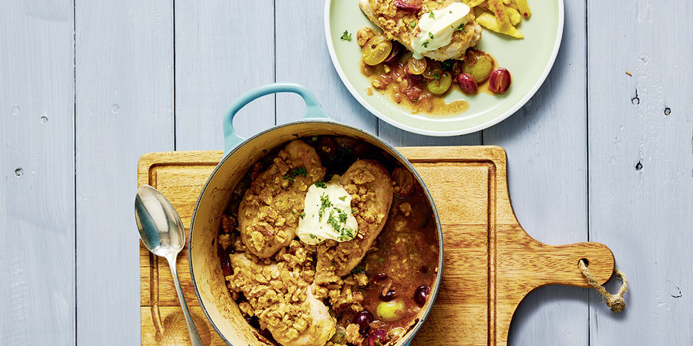 Bananen-Erdnuss-Tofu für vier Personen.