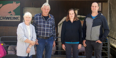 Susanne und Hans Milz mit Jessica und Dominik Dörig
