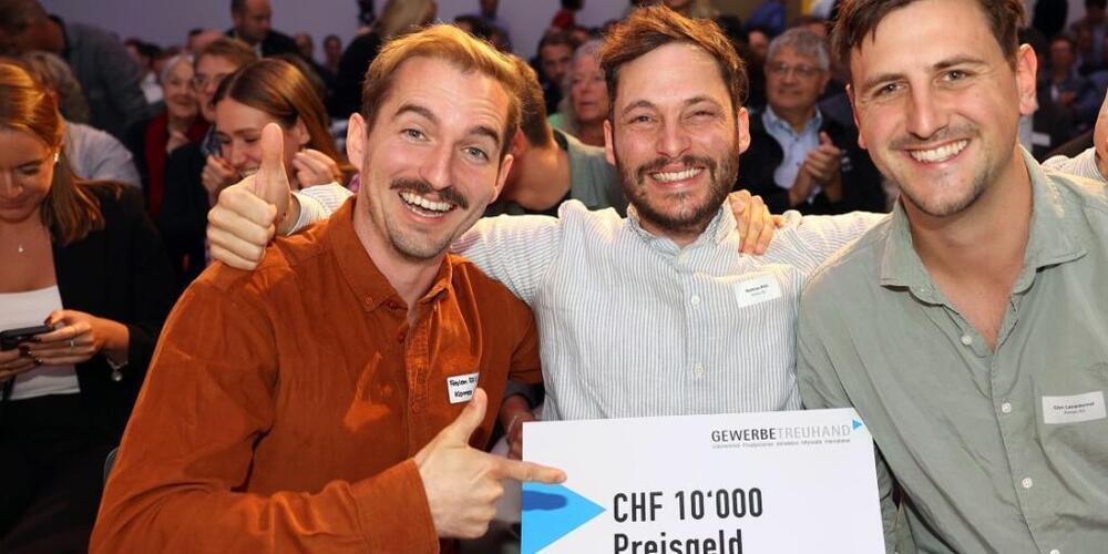 Fabian Rölli, Matthias Rölli und Glen Lecardonnel von der Komeo AG aus Malters.