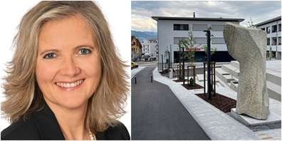 Die Benker Gemeindepräsidentin Heidi Romer-Jud freut sich auf die Eröffnung vom Dorfplatz.