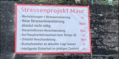 Dieses Plakat hängt seit Mittwoch vis-à-vis der Landi Maur.