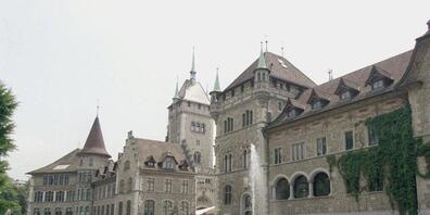 Die Polizei verhinderte am Freitagabend eine Besetzung des Platzspitz-Parks in Zürich: Blick vom Park her auf das Landesmuseum. (Archivbild)