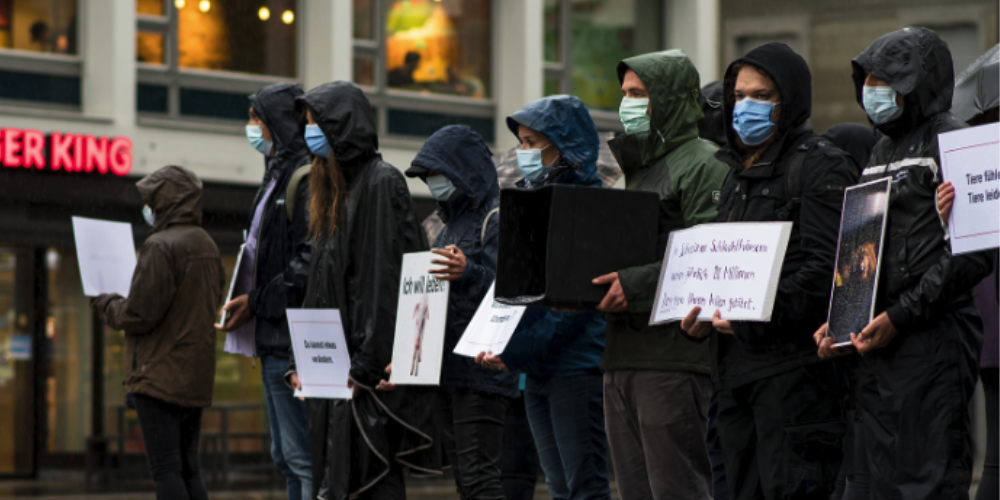 Stiller Protest in der Stadt St.Gallen