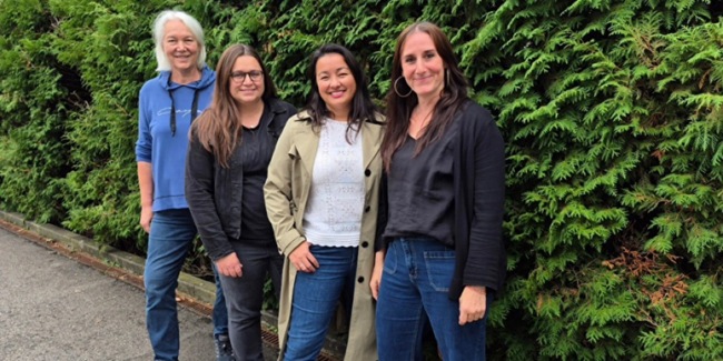 Das Team der psychiatrischen Spitex in Kloten (v.l.): Ella Blaser, Aurelia Stüssi, Junaidah Coelho und Leana Tedoldi.