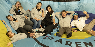 Das begeisterte Team hat vieles in der Halle selbst umgesetzt und natürlich ausgiebig getestet.