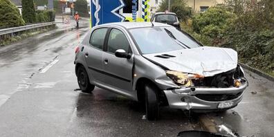 Die Fahrzeuglenkerin prallte mit ihrem Auto in die Leitplanke.