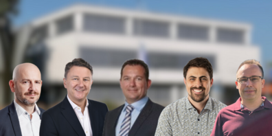 Patrick Bollhalder, Alexander Herzog, Andreas Trösch, Armin Hanselmann und Stefan Kästli