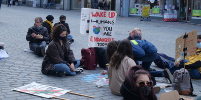 19. März 2021: Sitzstreik am Marktplatz