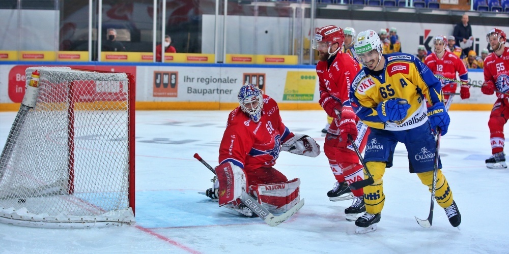 Der HC Davos feierte auch heute wieder einen Sieg gegen die SCRJ Lakers. Bild: Thomas Oswald