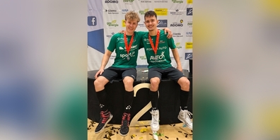 Björn Vogel und Rafael Artho mit der Silbermedaille.