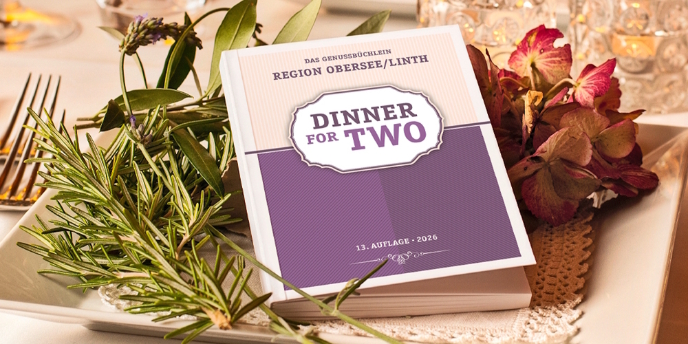 Ab sofort erhältlich, ermöglicht die 13. Auflage des «Dinner for two»-Büchleins, ausgezeichnete Küche in gemütlichem Ambiente zu geniessen und dabei zu sparen.
