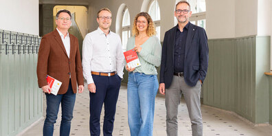  Prof. Dr. Jan Hochweber, Dr. Valentin Unger. Dr. Franziska Locher und Prof. Dr. Christian Brühwiler (v.l.).