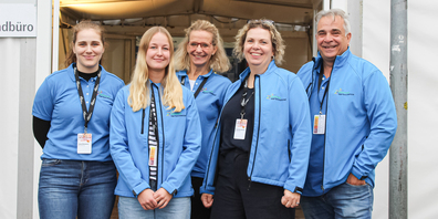 Das Messeteam: Jana Romano (v.l.), Ebba Kern, Eike Schumacher, Pernilla Schärer und Luciano Fabrizio.