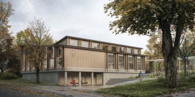 Mit dem Abbruch der bestehenden Halle beginnen die Bauarbeiten für die neue Turnhalle Adetswil.