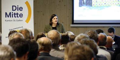 Parteipräsidentin Franziska Steiner-Kaufmann an der DV vom 22. Oktober 2025