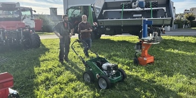Dieser kompakte, 18 Zoll (46cm) breite Billy Goat Aerifizier PL1803V im Wert von 6000 Franken wurde am Märt gestohlen.