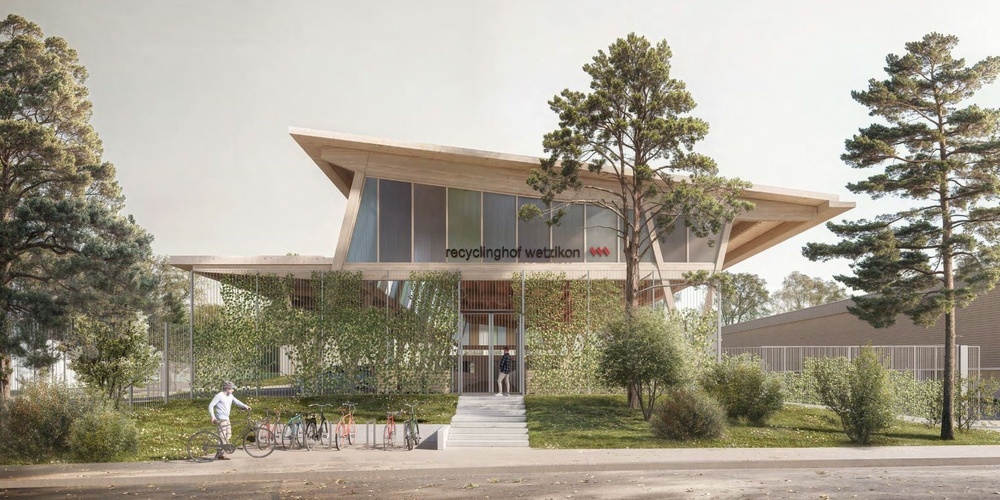 So soll der Recyclinghof in Wetzikon aussehen. Es ist das Ergebnis eines Projekwettbewerbs.