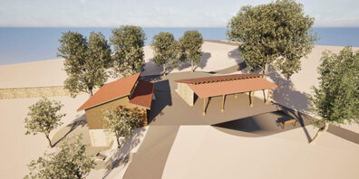 Das Projekt Friedhof von oben.