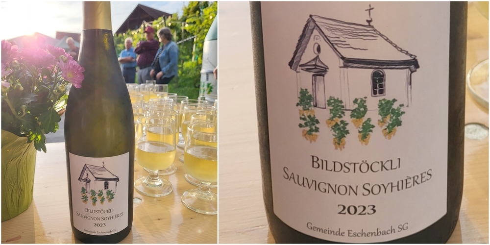 Der «Bildstöckli Wy» (wie der Weisswein Sauvignon Soyhières Jahrgang 2023) kann auf der Gemeindeverwaltung Eschenbach gekauft werden.