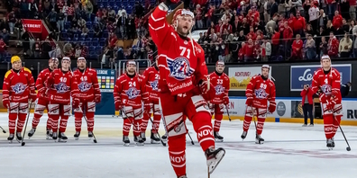 Die SCRJ Lakers mit Stürmer Nicklas Jensen (vorne) konnten im ersten Viertel der Saison 2025/26 viel jubeln und starteten so gut wie noch nie. (Archivbild)