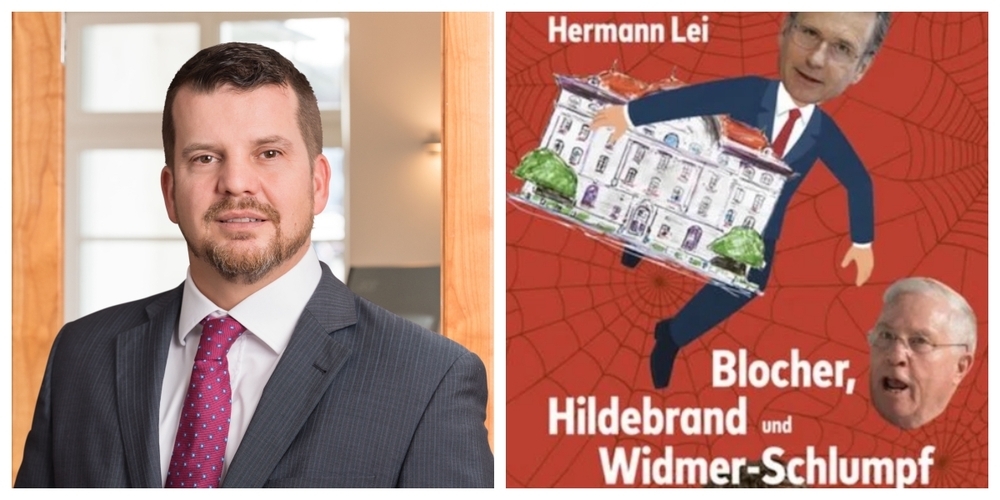 Hermann Lei (links) und Buch-Cover (rechts).