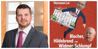 Hermann Lei (links) und Buch-Cover (rechts).