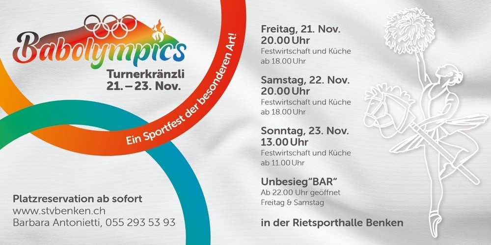 Die wichtigsten Eckdaten zum Turnerkränzli Benken 2025 im Überblick.