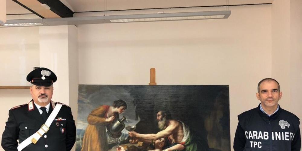 HANDOUT - Das Ölgemälde auf Leinwand aus dem siebzehnten Jahrhundert "Loth avec ses deux filles lui servant à boire", das dem französischen Künstler Nicolas Poussin (Les Andelys 1594 - Rom 1665), in Italien bekannt als Niccolò Pussino, zugeschrieb...