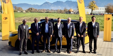 Roland Dähler (Landammann AI), Beat Tinner (Regierungsratspräsident SG), Jürg Röthlisberger (Präsident ASTRA), Stefan Regli (CEO PostAuto), Dölf Biasotto (Regierungsrat AR), Jürg Wittwer (TCS), Dr. Yunpeng Wang (Präsident Baidu)