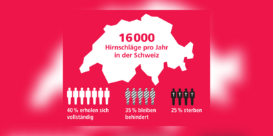 Statistik vom Verlauf des Hirnschlages in der Schweiz.