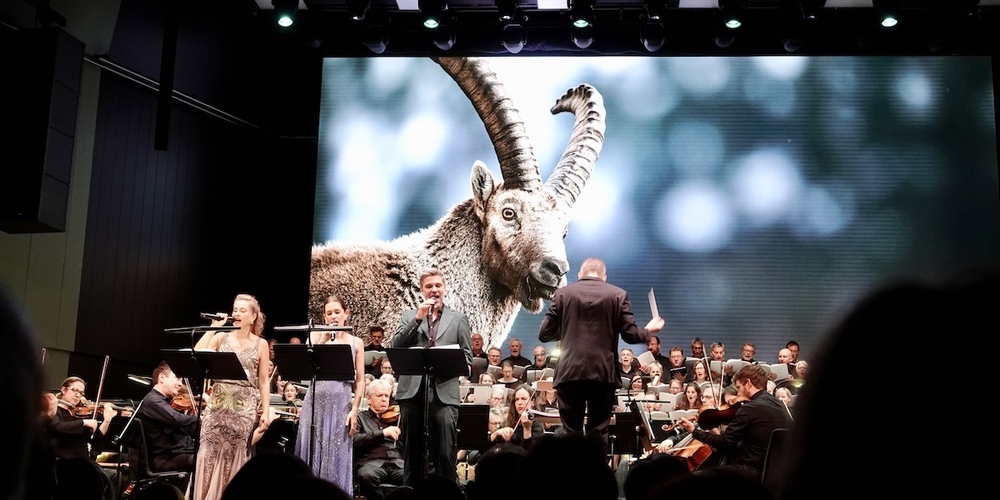 Gewaltig: Musik und Bilder der Aufführung «Soundscapes» für Soli, Chor und Orchester. 