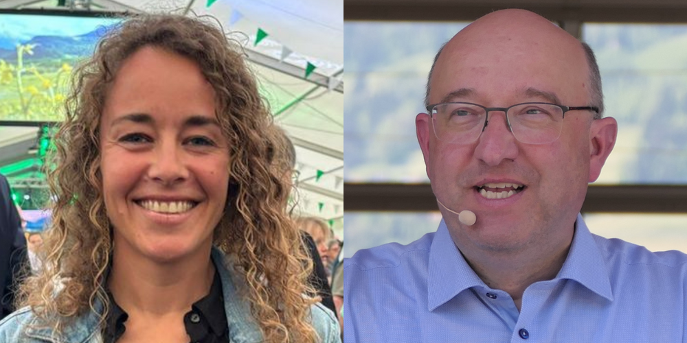 Karin Hasler (Kantonsrätin SP), Beat Tinner (Regierungspräsident)