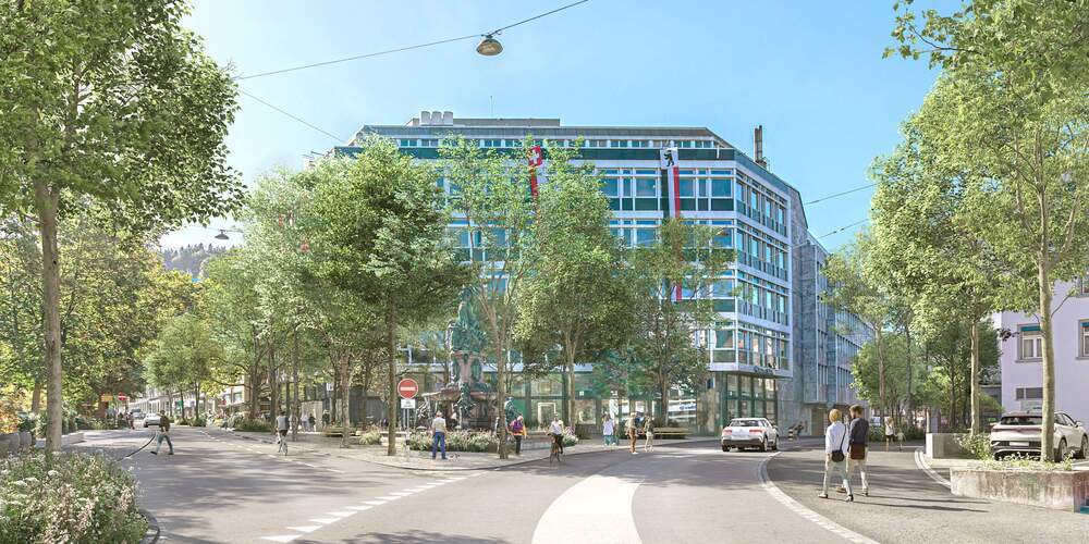 Visualisierung: Die St.Leonhard-Strasse soll mehr Raum und Aufenthaltsqualität bieten