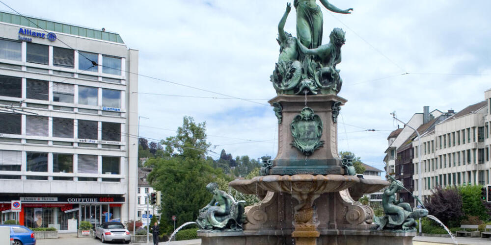 In der Stadt St. Gallen sind umfangreiche Aufwertungen der Strassen und Plätze rund um den Broderbrunnen geplant. (Archivbild)