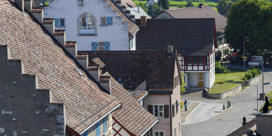 Für 2055 zeichnet sich unter anderem im Zürcher Weinland - im Bild Rheinau - das höchste Durchschnittsalter - ab. (Archivbild)