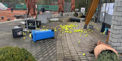 Beim Tennisclub Ried ging einiges zu Bruch.