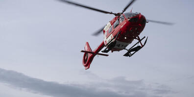 Ein Rettungshelikopter flog den schwerverletzten Landmaschinenmechaniker ins Spital. (Symbolbild)