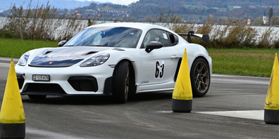 Dieser Porsche GT4 RS kam an die Grenzen seiner Wendigkeit.