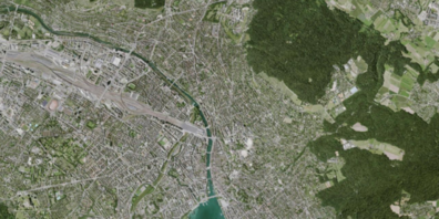 Ausschnitt aus dem aktuellen Orthofoto im GIS-Browser.